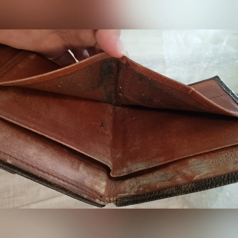 Louis-Vuitton Bifold Wallet Brown Authentic